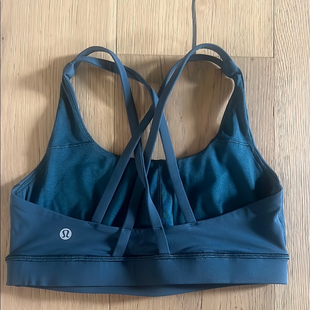 Lululemon Green Sports Bra with Racerback Design